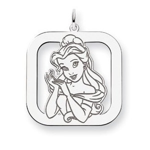 Sterling Silver Belle Square Charm