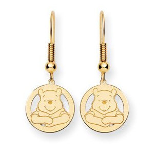 Disney Winnie the Pooh Round Shepherd Hooks Earrings