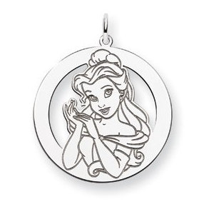 Sterling Silver Belle Round Charm