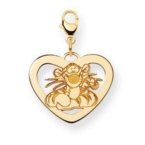 Disney Tigger Heart Lobster Clasp Charm