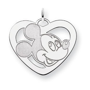 Sterling Silver Disney Mickey Mouse Heart Charm