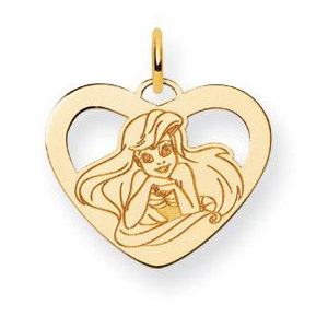 Disney Ariel  The Little Mermaid Heart Charm