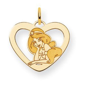 Disney Princess Jasmine Heart Charm