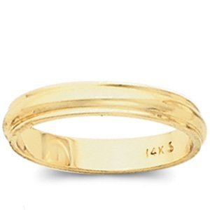 14k Yellow Gold 4mm Domed Series Wedding Band