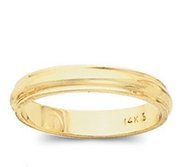 14k Yellow Gold 4mm Domed Series Wedding Band