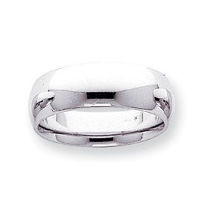 14k White Gold 7mm Comfort Fit Light Weight Wedding Band