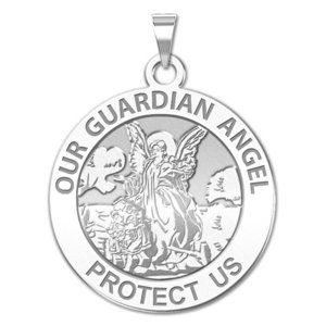 Our Guardian Angel   Round Religious Medal   EXCLUSIVE 