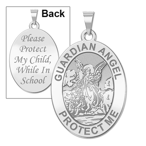 Guardian Angel  School Protect  Double Sided Medal   EXCLUSIVE 