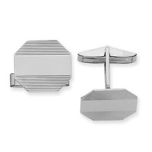 Engravable Octagon Cufflinks