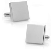 Engravable Square Sterling Silver Cufflinks