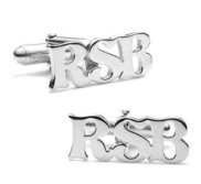 Personalized Sterling Silver Initial Cufflinks
