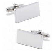Engravable Stainless Steel Rectangle Cufflinks