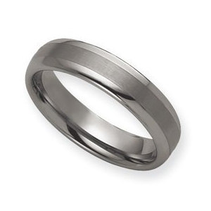 Tungsten 6mm Brushed and Polished Wedding Band