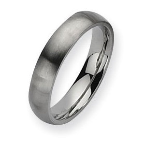Stainless Steel 5mm Brushed Wedding Band