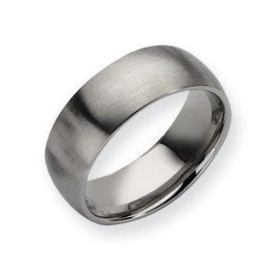 Stainless Steel 8mm Brushed Wedding Band