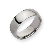 Stainless Steel 8mm Polished Wedding Band