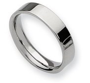 Stainless Steel Flat 5mm Polished Wedding Band