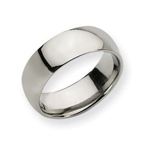 Sterling Silver 8mm Comfort Fit Wedding Band