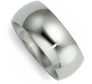 Sterling Silver 9mm Comfort Fit Wedding Band
