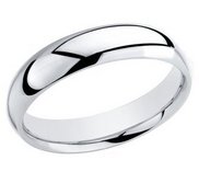 Sterling Silver 5mm Comfort Fit Wedding Band