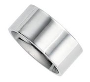 Sterling Silver 9mm Flat Comfort Fit Wedding Band