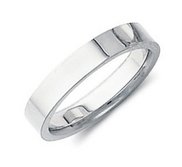 Sterling Silver 3mm Flat Comfort Fit Wedding Band