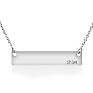 Personalized Thin Engraveable Rectangle Pendant