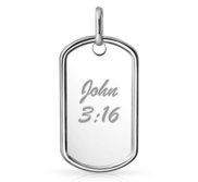 Engravable Sterling Silver Dog Tag