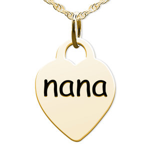 Nana Heart Shaped Charm