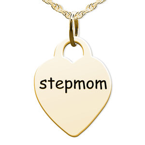 Stepmom Heart Shaped Charm