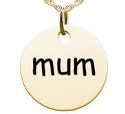 Mum Round Disc Charm