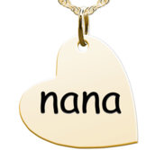 Nana Sideways Heart Shaped Charm