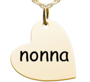 Nonna  Sideways Heart Shaped Charm