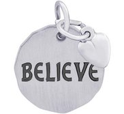 BELIEVE TAG W HEART ENGRAVABLE