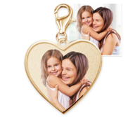 Petite Heart with Border Photo Charm For Bracelet