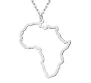 Africa Map Outline Necklace Pendant