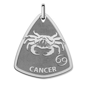 Cancer Symbol Shield Pendant or Charm