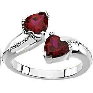 Sterling Silver Birthstone Promise Ring