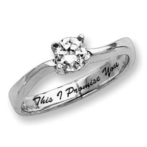 Sterling Silver Cubic Zirconia Promise Ring
