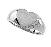 Sterling Silver Heart Shaped Promise Ring