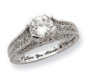 Sterling Silver Clear Cubic Zirconia Promise Ring