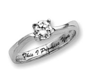 Sterling Silver Cubic Zirconia Promise Ring