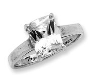 Sterling Silver Fancy Cubic Zirconia Promise Ring