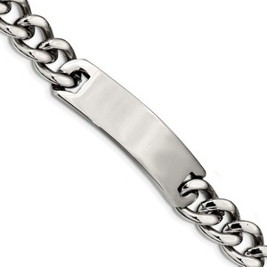 Custom Engraved Stainless Steel Men s Curb Link 8 Inch ID Bracelet