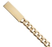 Custom Engraved Gold Plated Men s Curb Link ID Bracelet