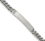 Custom Engraved Stainless Steel Men s 8 25in Curb Link ID Bracelet