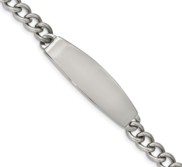 Custom Engraved Stainless Steel Men s 8 5in Curb Link ID Bracelet