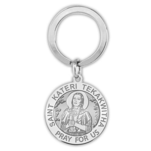 Saint Kateri Tekakwitha Religious Engravable Keychain