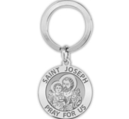 Saint Joseph Religious Engravable Keychain